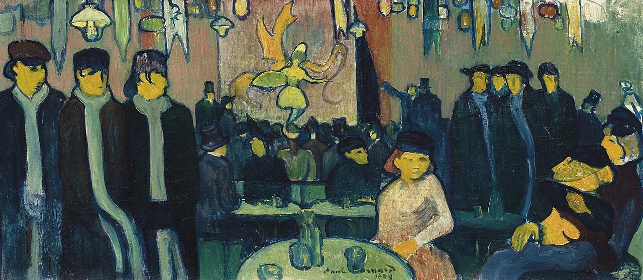 Peinture du Tabarin, cabaret parisien de la fin du XIXe siècle